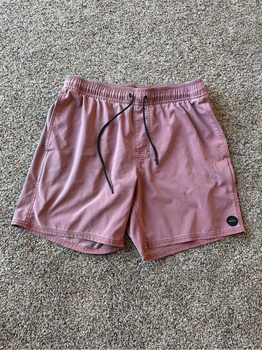 RVCA Pink Volley Swim Shorts Medium Elastic Waist Beach Surf Casual Men